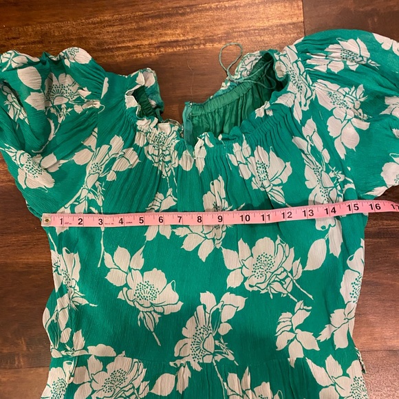 Vintage Vera Mont Paris Green Floral Maxi Dress - Picture 12 of 16